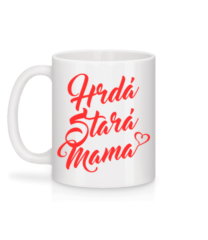 Náhľad: Hrdá Stará Mama - Keramický hrnček - Biela - Za