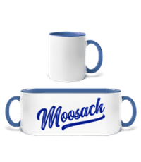 Moosach Swoosh - Tasse zweifarbig - Weiß / Blau - Vorne