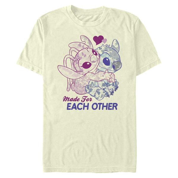 Aperçu: Disney Classics - Lilo & Stitch - Angel & Stitch Stitch Angel Together - Homme T-shirt - Crème - Devant