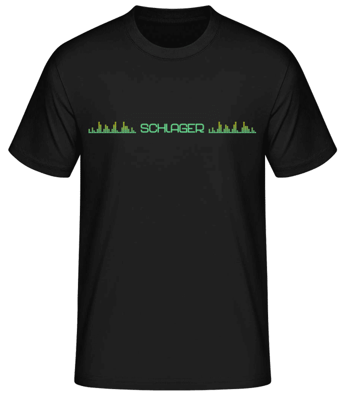 Vorschau: Schlager - Männer Basic T-Shirt - Schwarz - Vorne