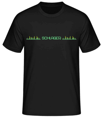 Schlager - Männer Basic T-Shirt - Schwarz - Vorne