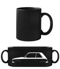 'Peugeot 104 Coupe ZS' Silhouette · Black Mug