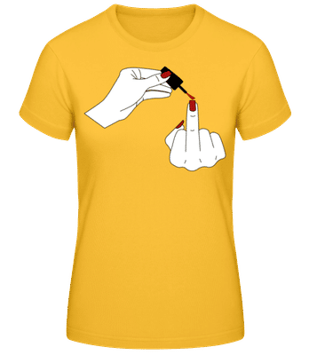 Nail Polish - Women's Basic T-Shirt - Golden yellow - Front