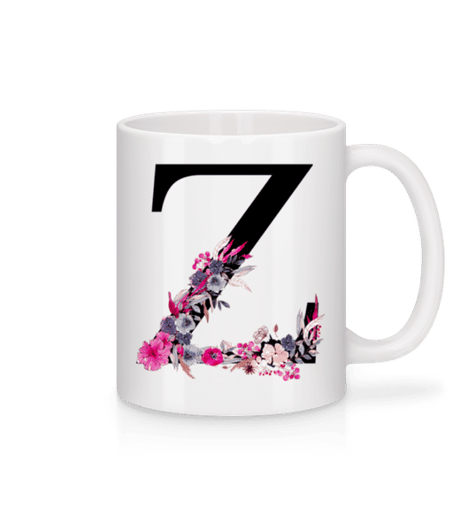 Aperçu: Fleurs Initiale Z - Mug en céramique blanc - Blanc - Devant
