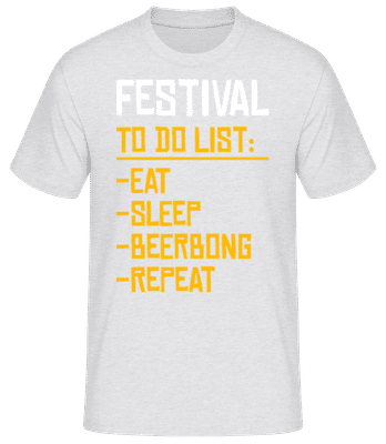 Festival To Do List - Camiseta básica para hombre - Gris moteado - delante
