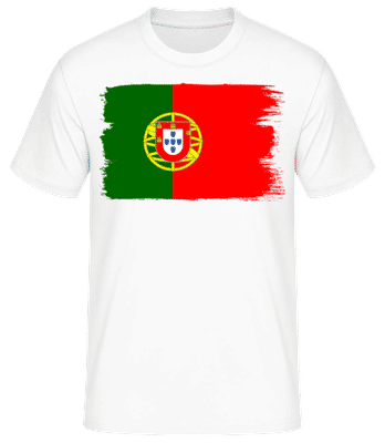 Country Flag Portugal - Men's Basic T-Shirt - White - Front