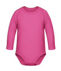 Baby Bio Strampler Longsleeve - Magenta - Vorne