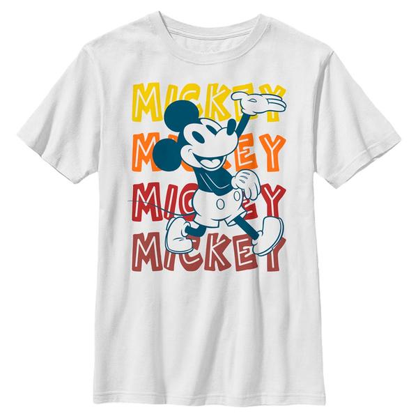 Aperçu: Disney Classics - Mickey Mouse - Mickey Mouse Hipster Mickey - Enfant T-shirt - Blanc - Devant