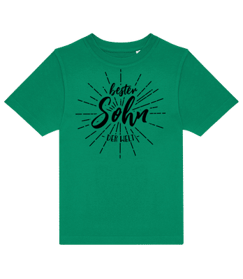 Bester Sohn Der Welt - Kinder T-Shirt B&C - Irischgrün - Vorne