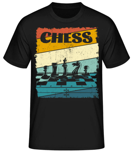 Aperçu: Retro Chess - T-shirt standard Homme - Noir - Devant