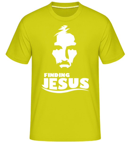 Aperçu: Finding Jesus -  T-Shirt Shirtinator homme - Citron vert - Devant