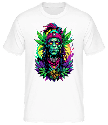 Cannabis Priester - Männer Basic T-Shirt - Weiß - Vorne