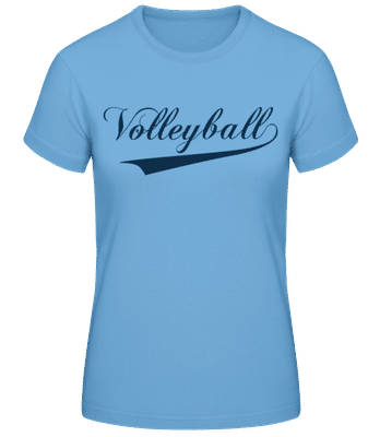 Volleyball lettering green - Women's Basic T-Shirt - Light blue - Front