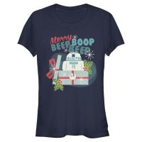 Star Wars - R2-D2 Beep R2 Merry - Weihnachten - Frauen T-Shirt - Marine - Vorne