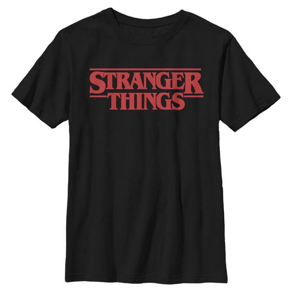 Preview: Netflix - Stranger Things - Logo - Kids T-Shirt - Black - Front