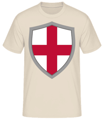 England Grey Border - Men's B&C T-Shirt - Cream - Front