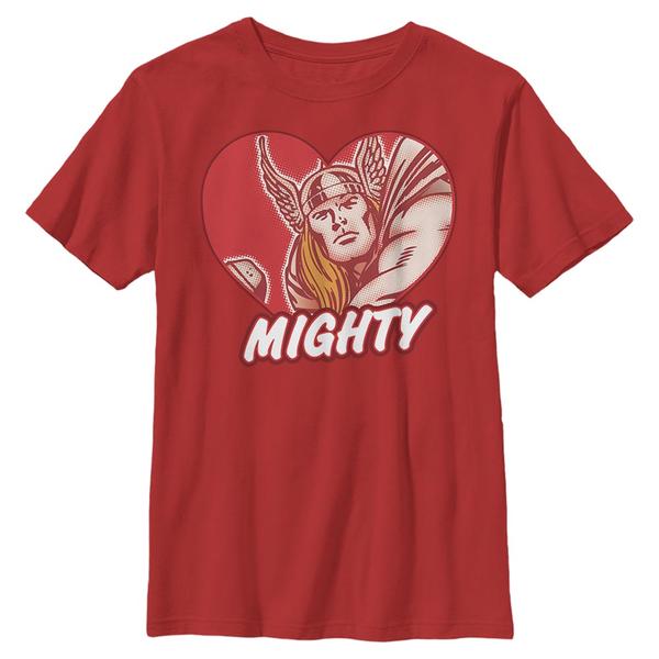 Preview: Marvel - Avengers - Thor So Mighty - Valentine's Day - Kids T-Shirt - Red - Front