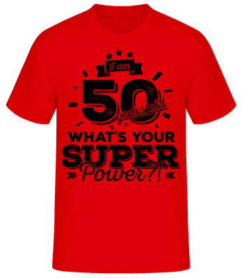 50 Years Super Power - T-shirt standard Homme - Rouge - Devant