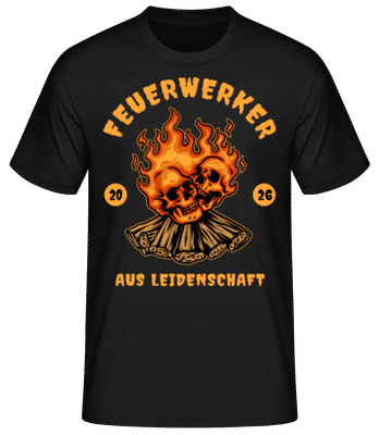 Feuerwerker Aus Leidenschaft - Männer Basic T-Shirt - Schwarz - Vorne