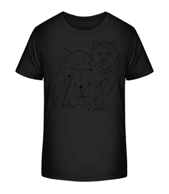 Polygon Bär - Kinder Bio T-Shirt Stanley Stella 2.0 - Schwarz - Vorne