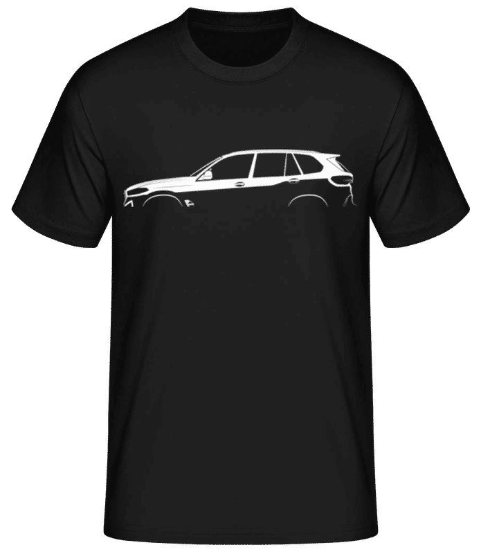 Náhled: 'BMW X5 M Competition' Silhouette - Pánské basic tričko - Černá - Napřed