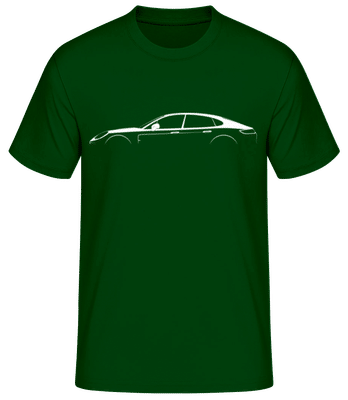 'Porsche Panamera S 971' Silhouette - Männer Basic T-Shirt - Flaschengrün - Vorne