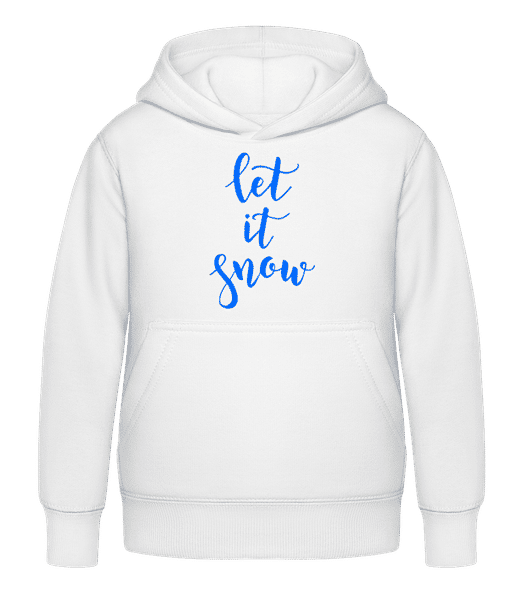 Aperçu: Let It Snow - Sweat à capuche Enfant - Blanc - Devant
