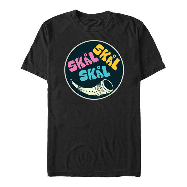 Preview: Marvel - Thor Love and Thunder - Logo Skal Badge - Men's T-Shirt - Black - Front