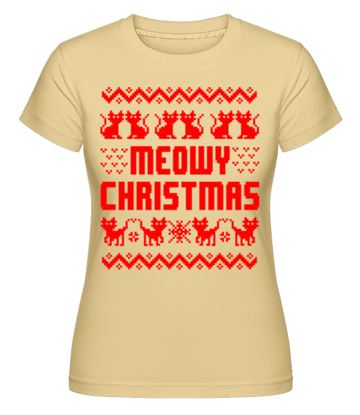 Preview: Meowy Christmas -  Shirtinator Women's T-Shirt - Yellow - Front