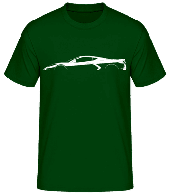 'Chevrolet Corvette C8 St.' Silhouette - Men's Basic T-Shirt - Bottle green - Front