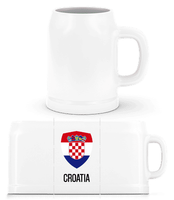 Croatia - Beer Mug - White - Front
