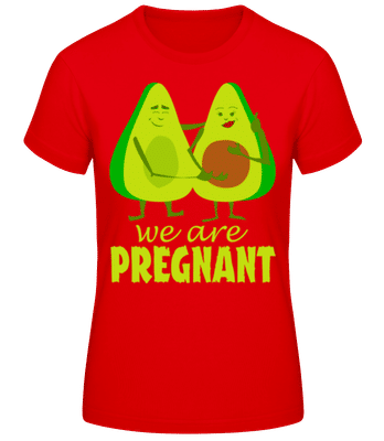 Avocado Pregnant - Frauen Basic T-Shirt - Rot - Vorne