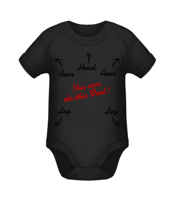You Can Do This Dad - Body ecológico para bebé - Negro - delante