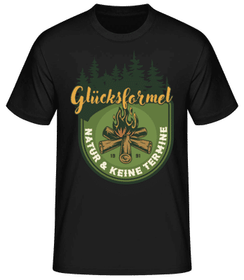 Glücksformel - Männer Basic T-Shirt - Schwarz - Vorne