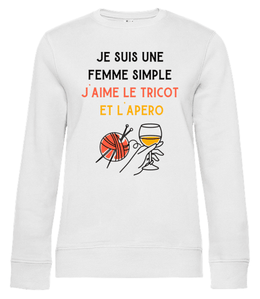 Aperçu: Je Suis Une Femme Simple - Sweat-shirt standard pour femme - Blanc - Devant