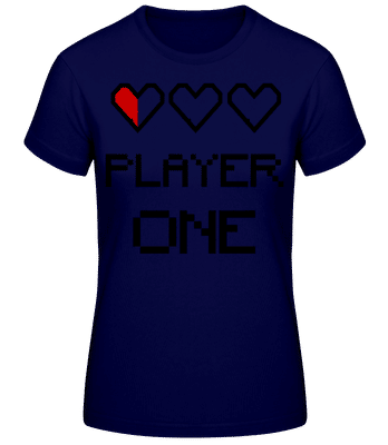 Player One - Women's Basic T-Shirt - Navy - Front