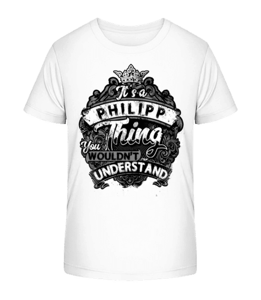 Aperçu: It's A Philipp Thing - T-shirt bio Enfant Stanley Stella 2.0 - Blanc - Devant