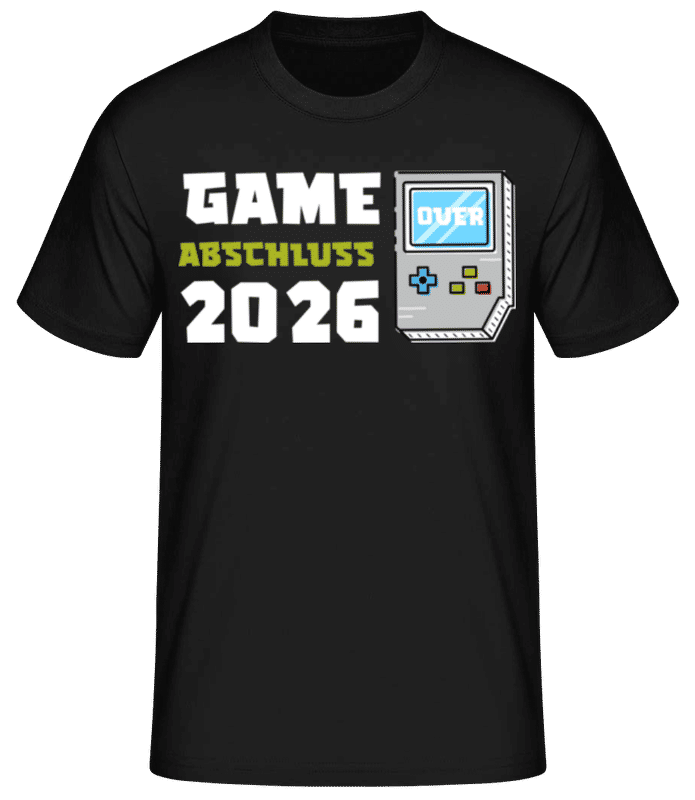 Vorschau: Game Over Abschluss 2025 - Männer Basic T-Shirt - Schwarz - Vorne