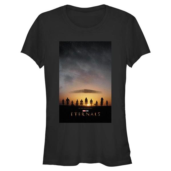 Aperçu: Marvel - Eternals - Photo de groupe Eternals Poster - Femme T-shirt - Noir - Devant
