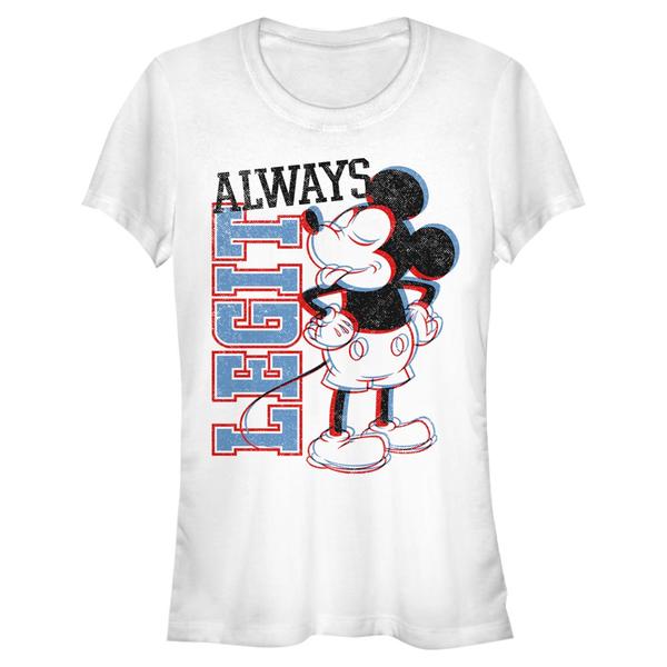 Aperçu: Disney - Mickey Mouse - Mickey Mouse Legit Mick - Femme T-shirt - Blanc - Devant