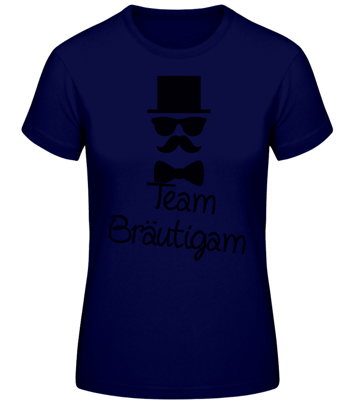 Vorschau: Team Bräutigam 3 - Frauen T-Shirt B&C - Marine - Vorne