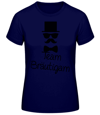 Team Bräutigam 3 - Frauen T-Shirt B&C - Marine - Vorne