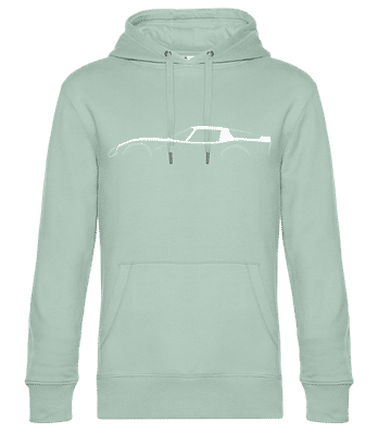 'Alfa Romeo Giulia TZ2' Silhouette - Pánska štandardná mikina s kapucňou - Mätová zelená - Predné
