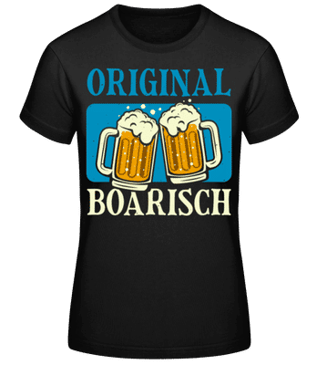 Original Boarisch - Frauen Basic T-Shirt - Schwarz - Vorne