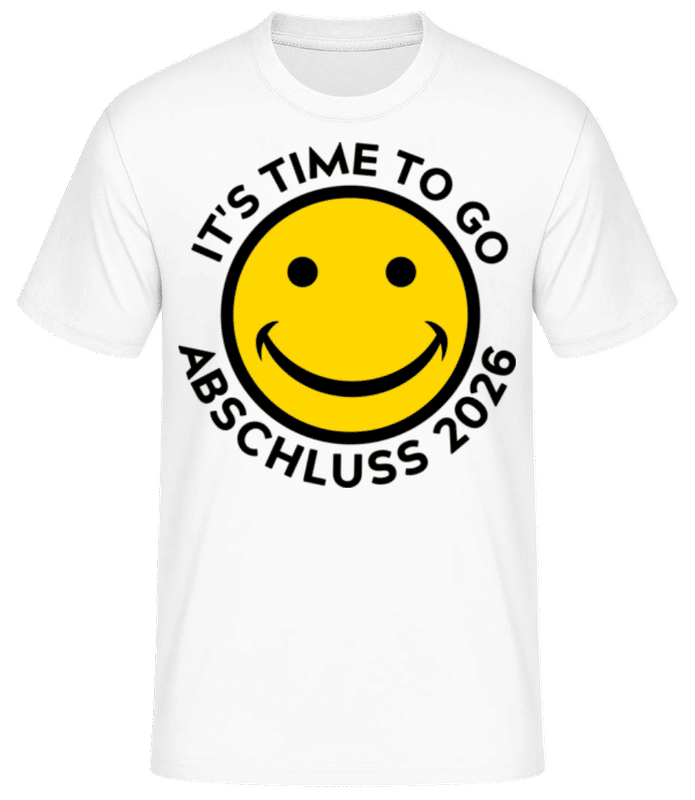 Vorschau: Its Time To Go Abschluss 2025 - Männer Basic T-Shirt - Weiß - Vorne