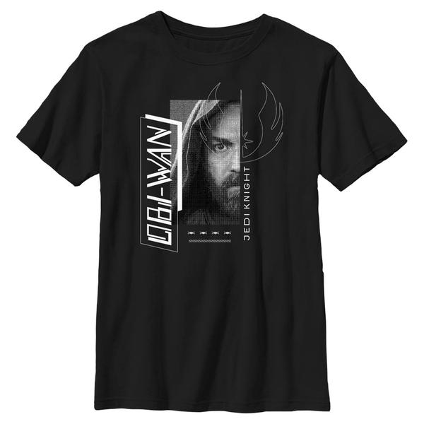 Aperçu: Star Wars - Obi-Wan Kenobi - Obi-Wan Kenobi Jedi Knight Portrait - Enfant T-shirt - Noir - Devant