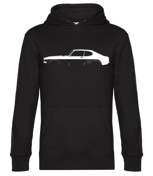 Aperçu: 'Ford Capri Mk I' Silhouette - Sweat à capuche premium Unisexe - Noir - Devant