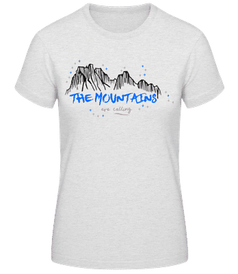 The Montains Are Calling - Frauen T-Shirt B&C - Grau meliert - Vorne