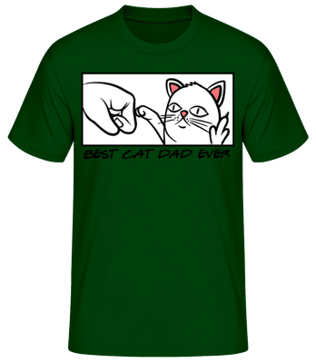 Best Cat Dad Ever - Pánské basic tričko - Bottle green - Napřed