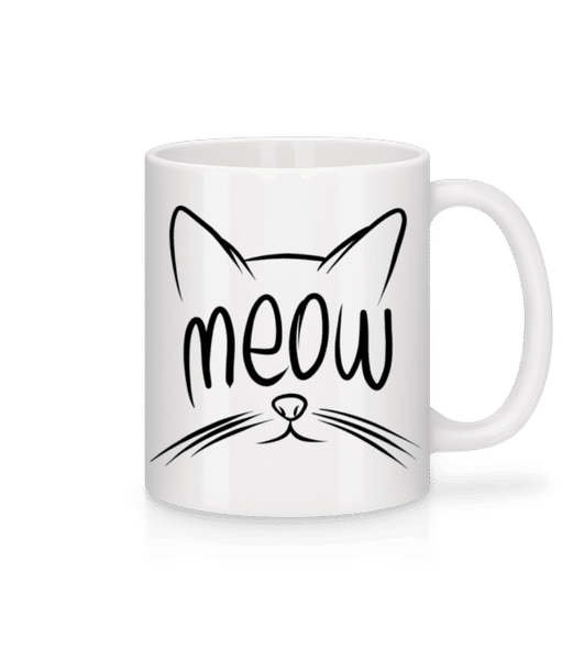 Aperçu: Meow - Mug en céramique blanc - Blanc - Devant